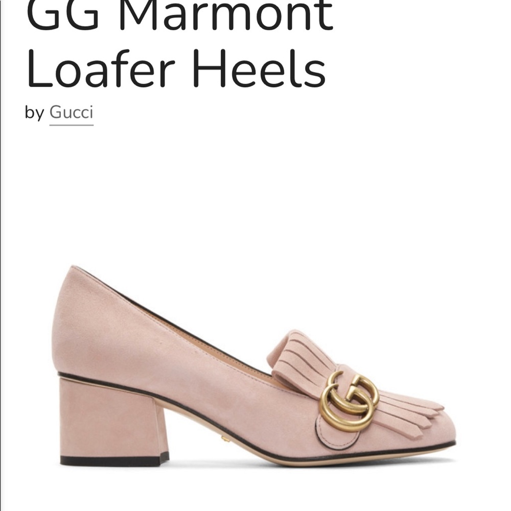 Gucci Marmont suede loafers - crystal pink- 38.5